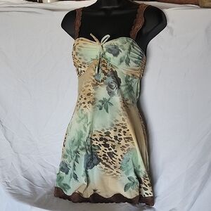 Urban Outfitters out from under Sheer leopard amd rose dress